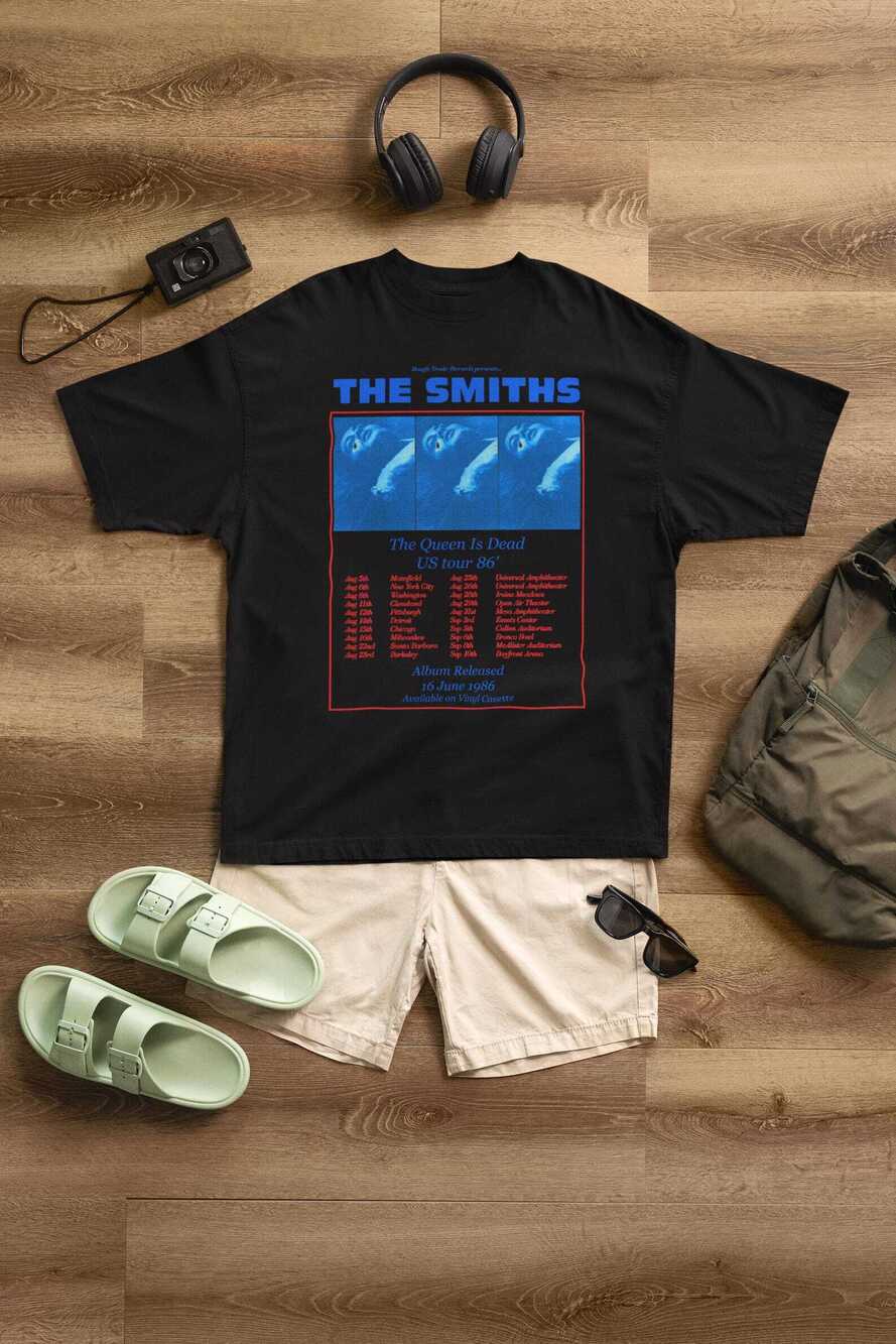 The Smiths Queen Is Dead US Tour 86 T-Shirt Black